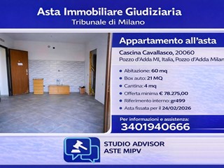 Trilocale in Vendita a Pozzo d'Adda, 78'275&euro;, 60 m², con Box