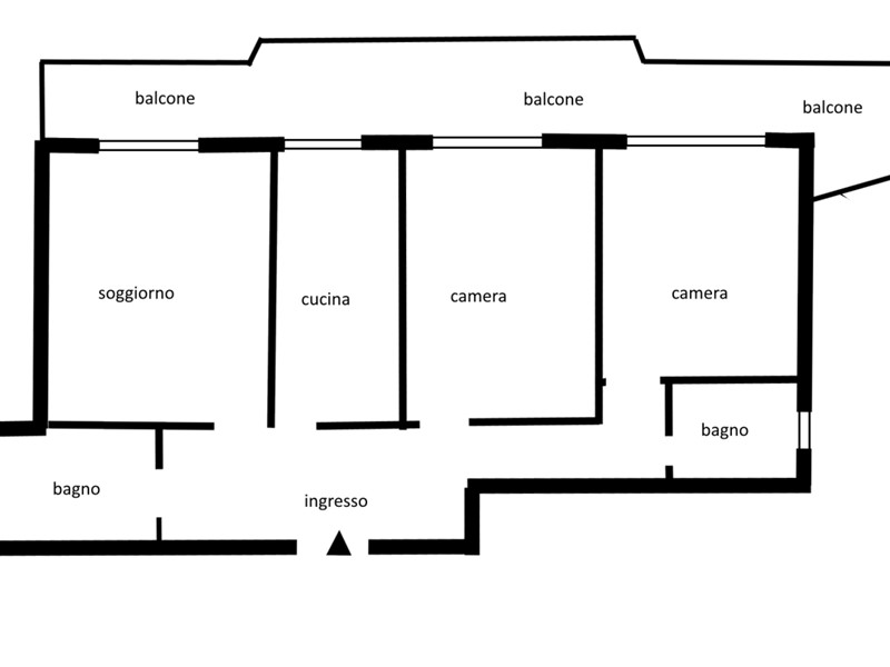 Quadrilocale in Vendita a Rapallo, 290'000&euro;, 95 m²