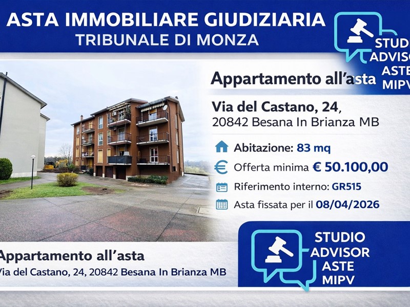 Appartamento in Vendita a Besana in Brianza, 50'100&euro;, 84 m²