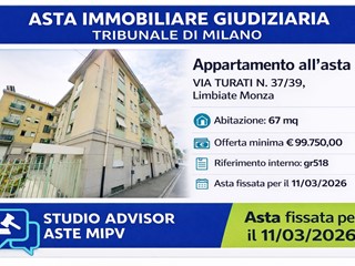Appartamento in Vendita a Limbiate, 99'750&euro;, 67 m²