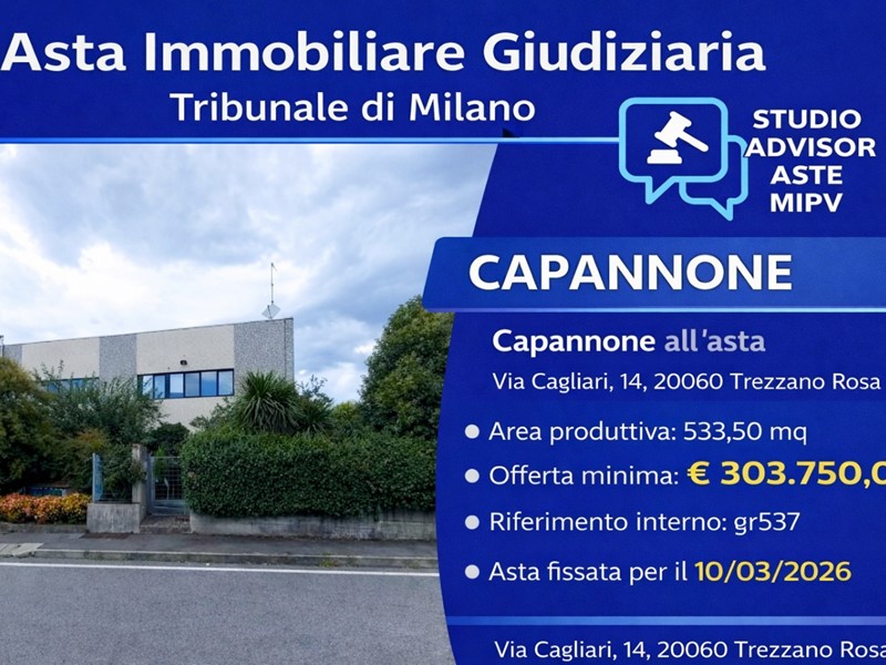 Capannone in Vendita a Trezzano Rosa, 303'750&euro;, 534 m²