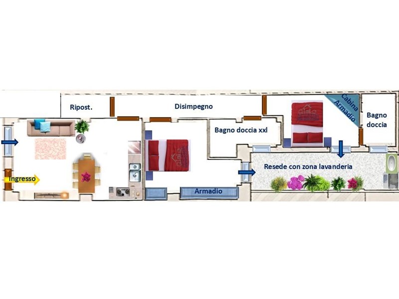 Quadrilocale in Vendita a Viareggio, 270'000&euro;, 81 m², arredato