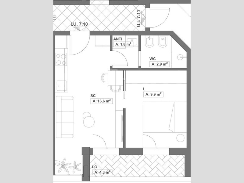 Bilocale in Vendita a Bologna, 185'000&euro;, 40 m²
