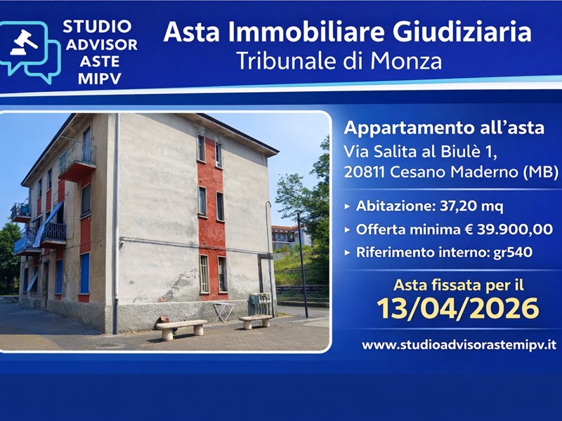 Trilocale in Vendita a Cesano Maderno, 39'900&euro;, 37 m²