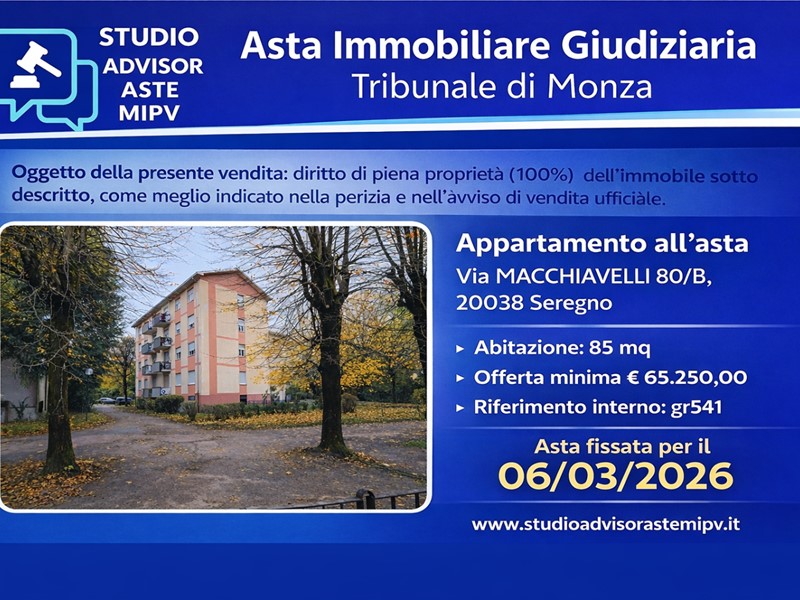 Appartamento in Vendita a Seregno, 65'250&euro;, 85 m², con Box