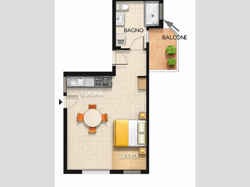 Bilocale in Vendita a Siracusa, 92'000&euro;, 35 m², arredato