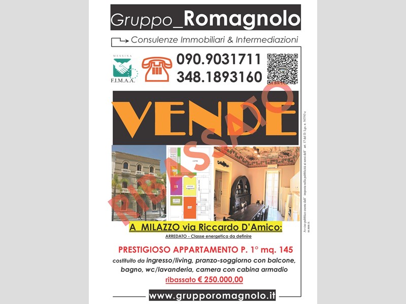 Quadrilocale in Vendita a Milazzo, zona centro storico, 250'000&euro;, 145 m², arredato