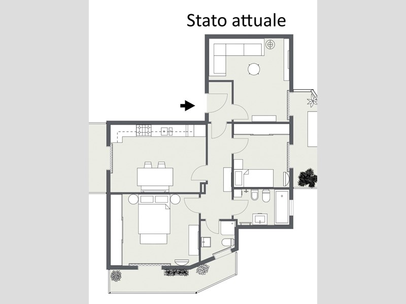 Trilocale in Vendita a Catania, 170'000&euro;, 94 m²