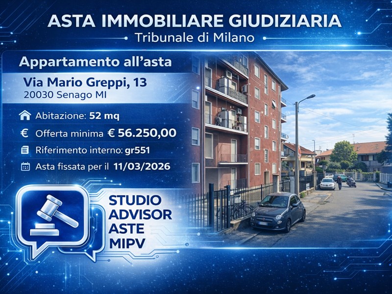 Bilocale in Vendita a Senago, 56'250&euro;, 52 m²