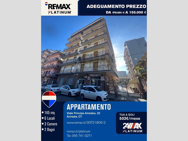 Appartamento in Vendita a Acireale, 155'000&euro;, 145 m²