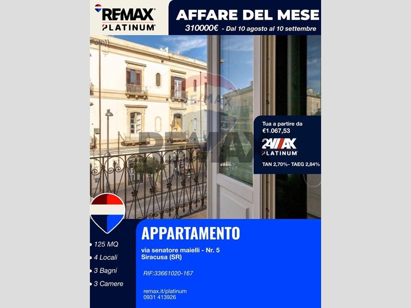 Quadrilocale in Vendita a Siracusa, 310'000&euro;, 125 m²