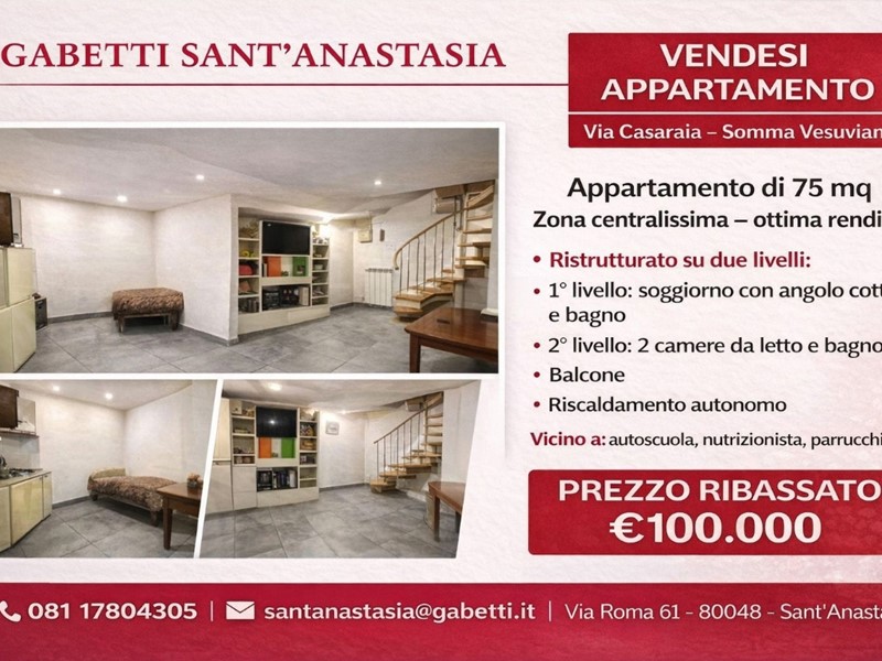 Bilocale in Vendita a Somma Vesuviana, 100'000&euro;, 75 m²