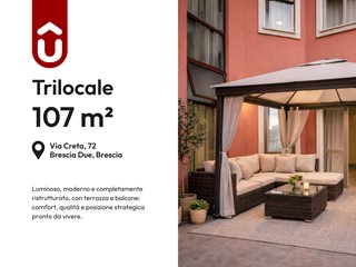 Trilocale in Vendita a Brescia, 260'000&euro;, 107 m²