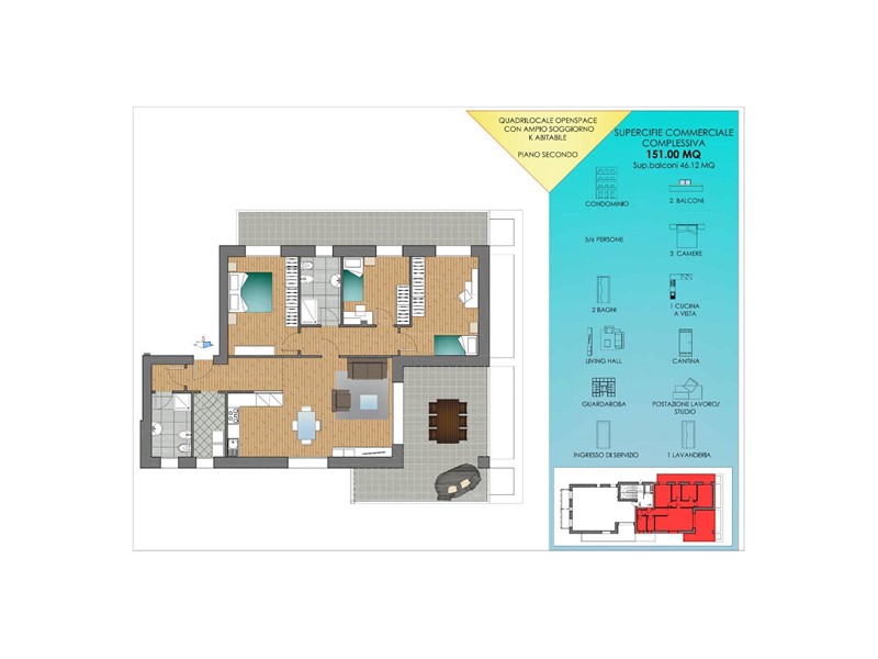 Quadrilocale in Vendita a Monza, 640'000&euro;, 151 m²