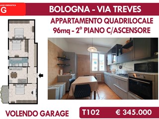 Quadrilocale in Vendita a Bologna, 345'000&euro;, 96 m²