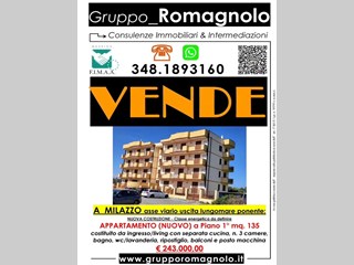 Appartamento in Vendita a Milazzo, zona Via Fondaco Pagliara, 243'000&euro;, 135 m²