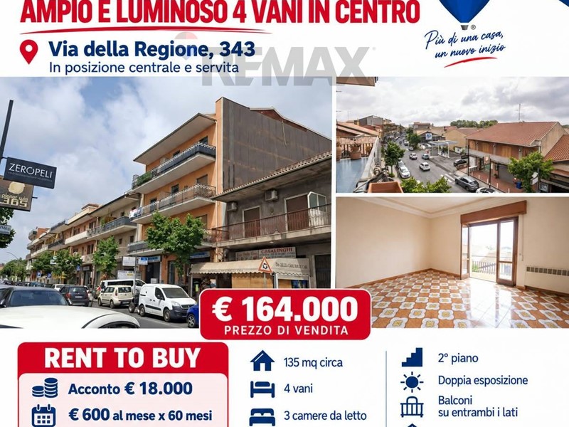 Quadrilocale in Vendita a San Giovanni la Punta, 164'000&euro;, 135 m²