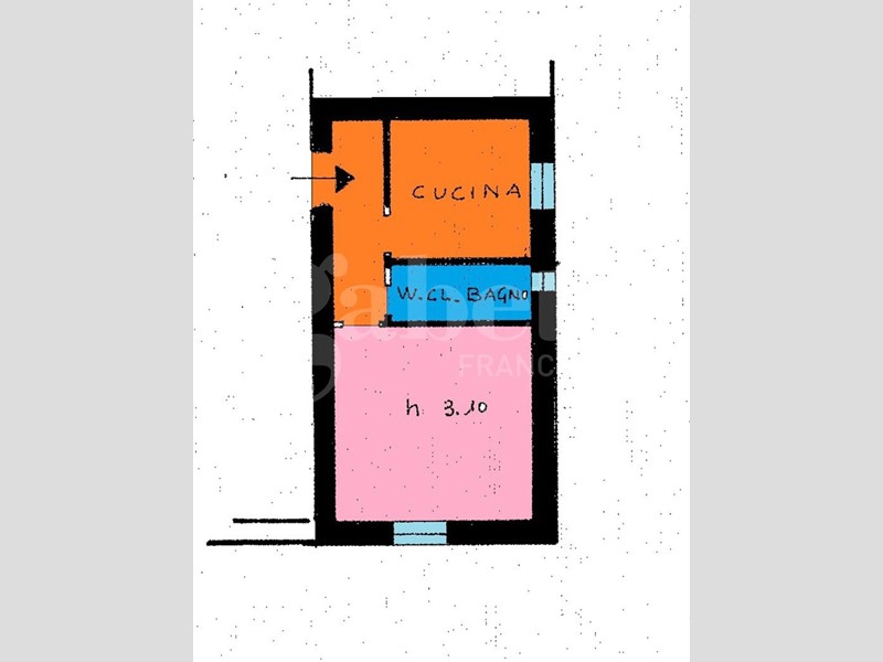 Bilocale in Vendita a Roma, 119'000&euro;, 45 m²