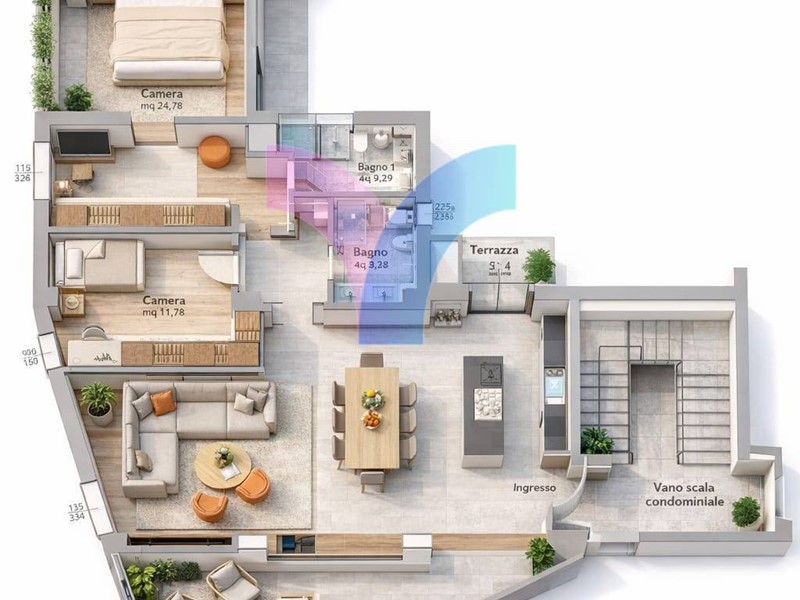 Quadrilocale in Vendita a Treviso, 390'000&euro;, 100 m²