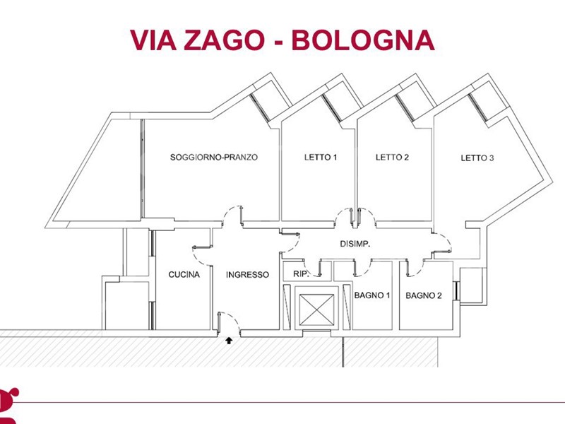 Appartamento in Vendita a Bologna, 495'000&euro;, 155 m², arredato