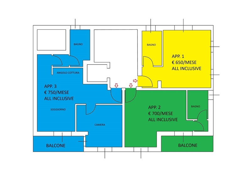 Bilocale in Affitto a Almenno San Salvatore, 580&euro;, 60 m²
