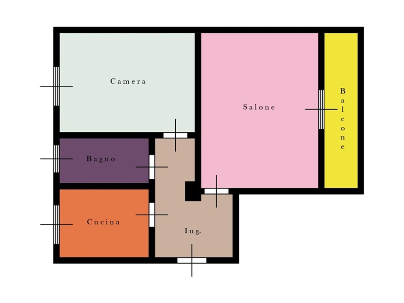Bilocale in Vendita a Roma, 189'000&euro;, 58 m²