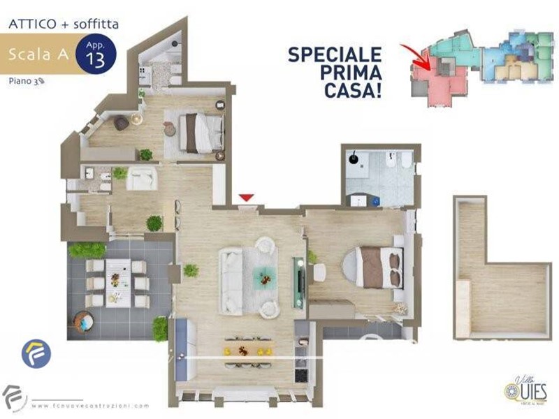 Attico in Vendita a Borgio Verezzi, 1'250'000&euro;, 130 m²