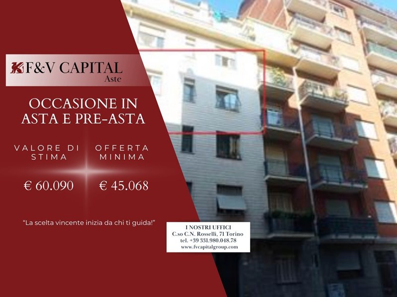 Bilocale in Vendita a Torino, 45'068&euro;, 54 m²