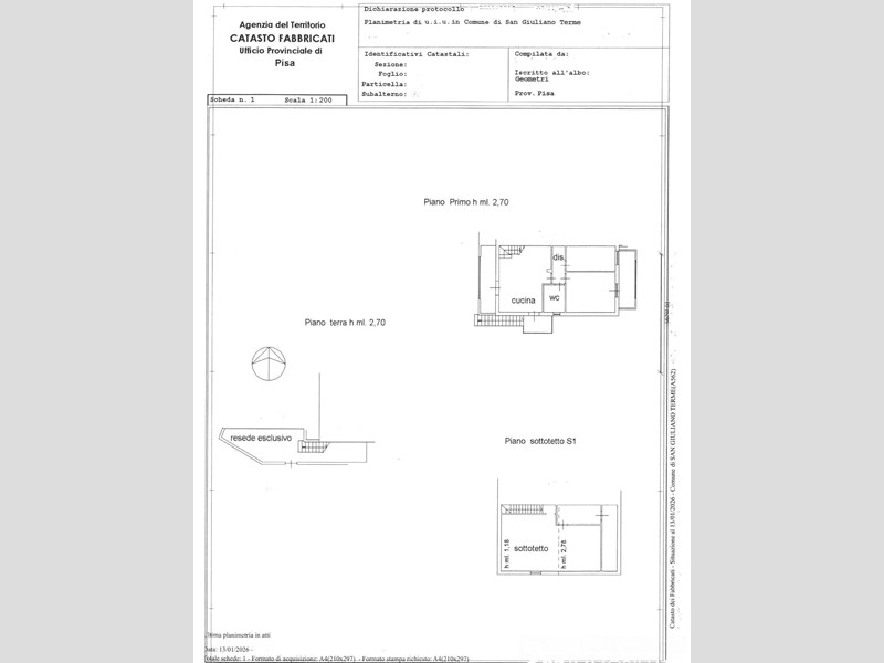 Appartamento in Vendita a San Giuliano Terme, zona Gello, 230'000&euro;, 121 m²