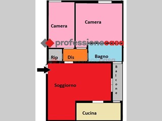 Trilocale in Vendita a Cascina, 140'000&euro;, 80 m², arredato, con Box