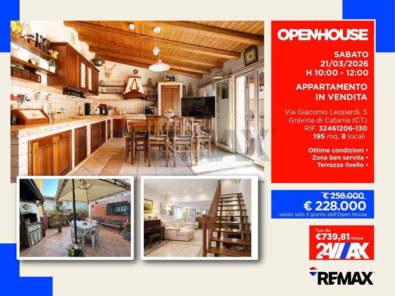 Appartamento in Vendita a Gravina di Catania, 228'000&euro;, 195 m²