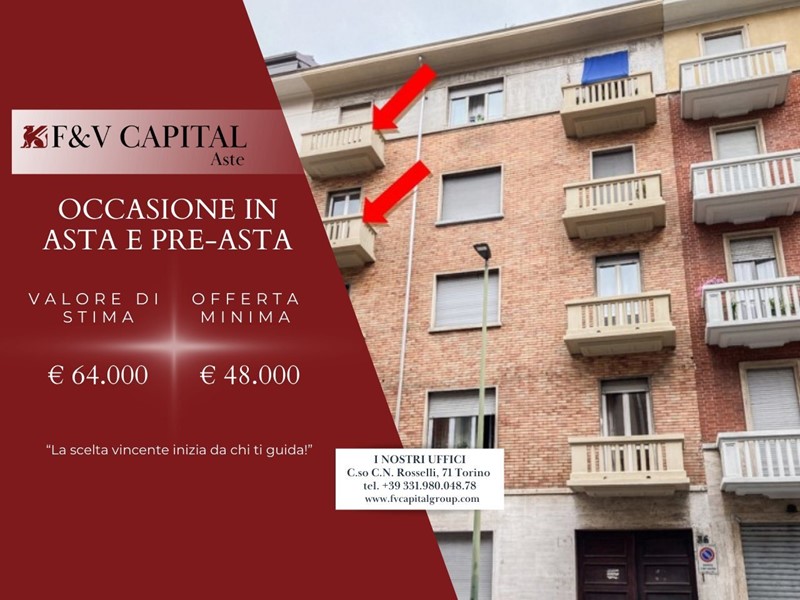 Bilocale in Vendita a Torino, 48'000&euro;, 50 m²