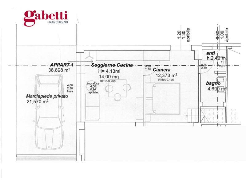Bilocale in Vendita a Rimini, 190'000&euro;, 45 m²