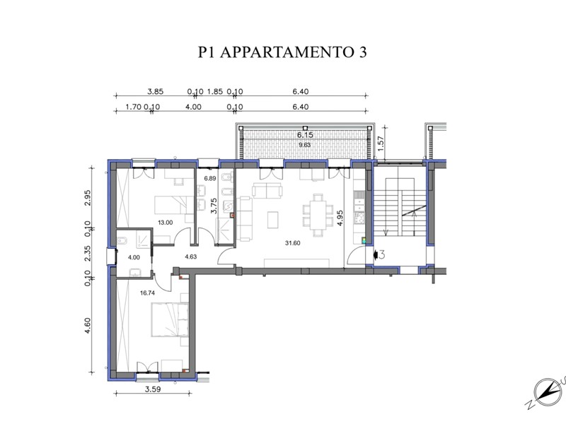 Trilocale in Vendita a Minerbio, zona Ca' De' Fabbri, 235'000&euro;, 104 m²