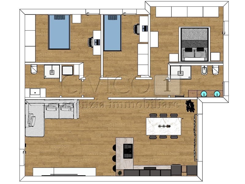 Appartamento in Vendita a Cittadella, 350'000&euro;, 150 m², con Box