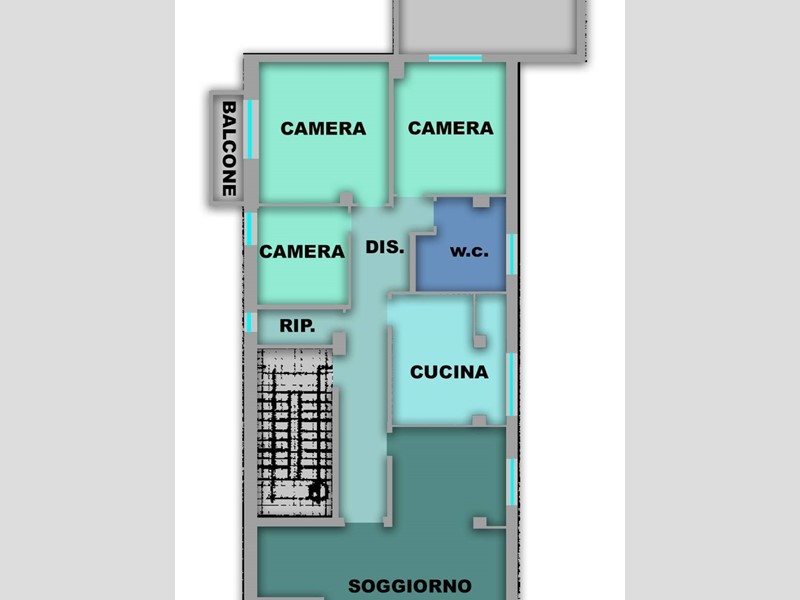 Appartamento in Vendita a Porto San Giorgio, 170'000&euro;, 168 m²