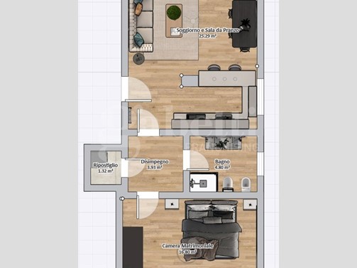 Bilocale in Vendita a Torino, 149'000&euro;, 68 m²