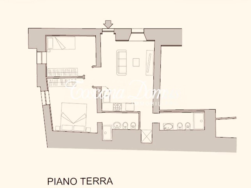 Trilocale in Vendita a Siena, 180'000&euro;, 69 m²