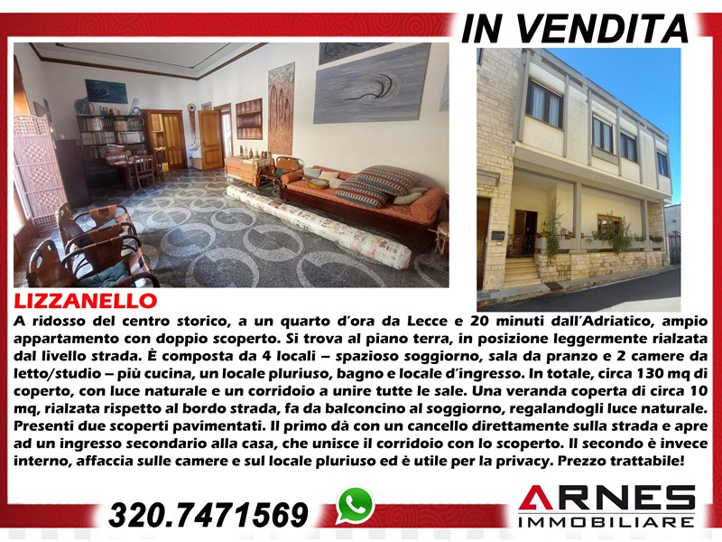 Quadrilocale in Vendita a Lizzanello, zona Centro, 129'000&euro;, 135 m²