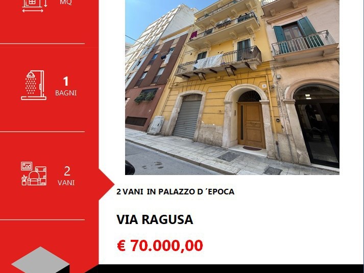 Bilocale in Vendita a Bari, 70'000&euro;, 39 m²