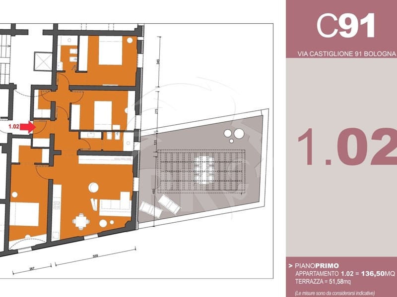 Quadrilocale in Vendita a Bologna, zona Galvani, 550'000&euro;, 137 m²
