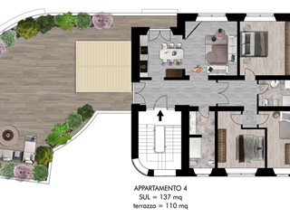 Appartamento in Vendita a Pisa, 700'000&euro;, 137 m²