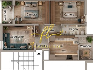 Quadrilocale in Vendita a Livorno, 99'075&euro;, 103 m²
