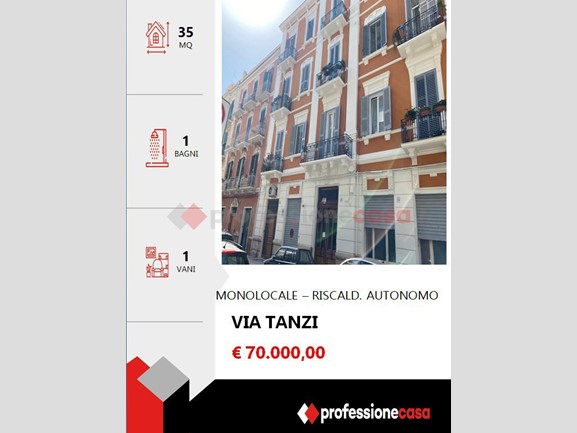 Monolocale in Vendita a Bari, 70'000&euro;, 35 m²