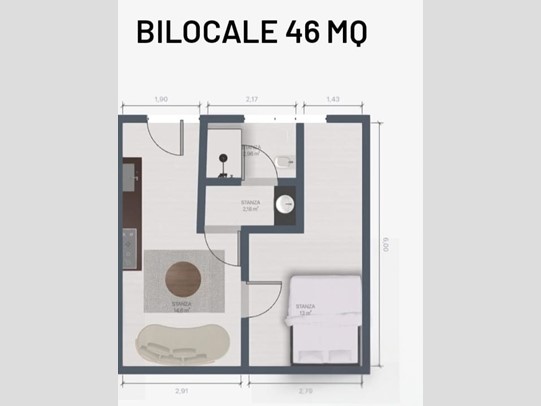 Monolocale in Vendita a Bovisio Masciago, 48'800&euro;, 46 m²
