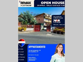 Trilocale in Vendita a Aci Castello, 79'000&euro;, 75 m²