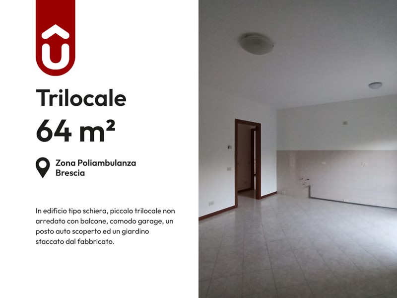 Trilocale in Affitto a Brescia, 700&euro;, 64 m², con Box