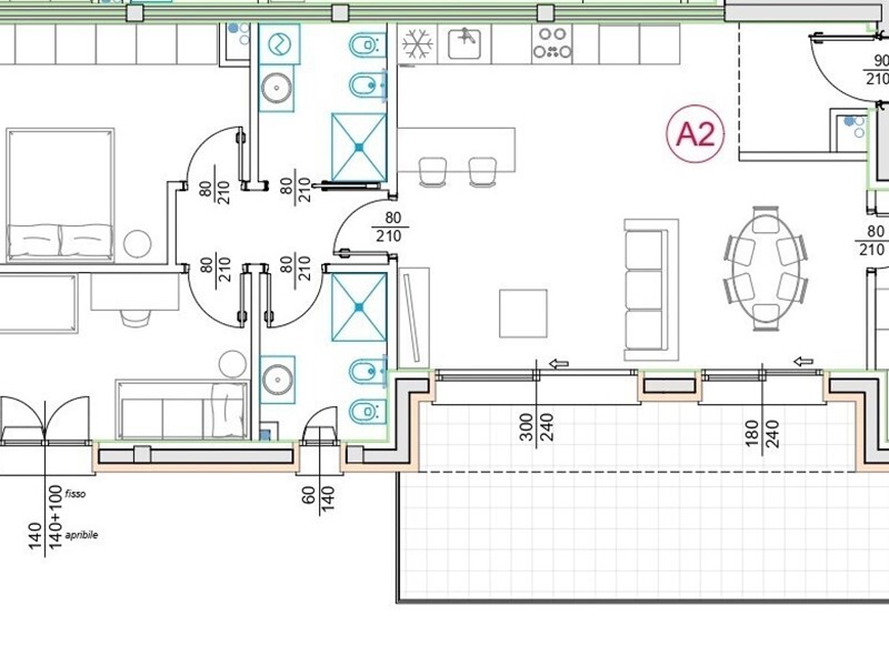 Quadrilocale in Vendita a Como, zona Sagnino, 395'000&euro;, 104 m²