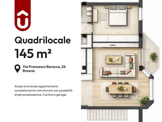 Quadrilocale in Vendita a Brescia, 480'000&euro;, 145 m², con Box
