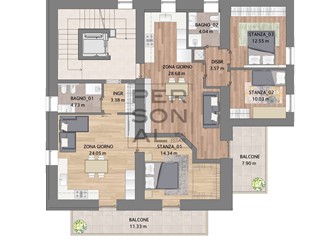 Quadrilocale in Vendita a Aldeno, 196'000&euro;, 57 m²